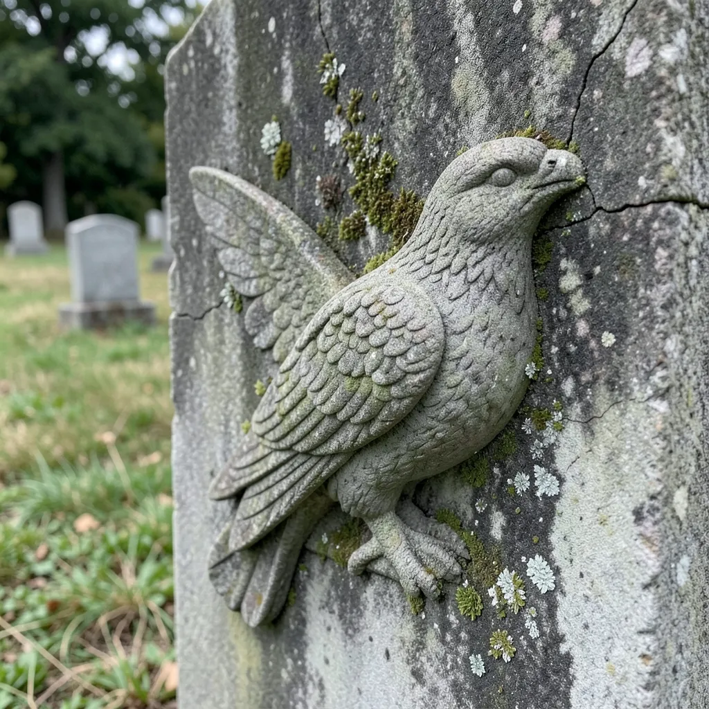 Tier-Symbolik auf Grabmälern — Engel, Löwe und Taube
