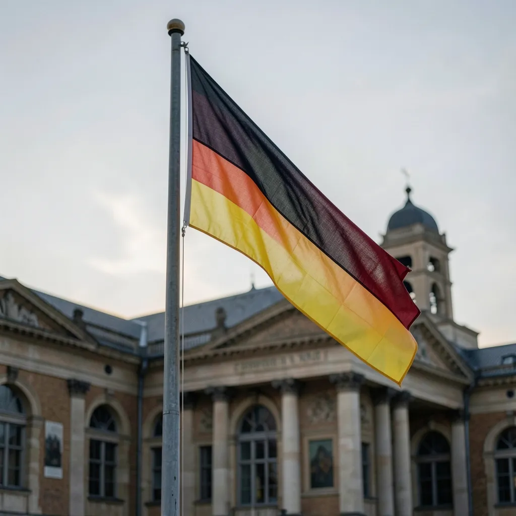 Trauerbeflaggung — Fahnen auf Halbmast und schwarze Trauerfahnen